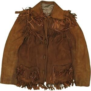 Vintage Hippie Biker Fringe Jacket S